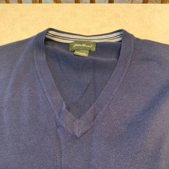 Eddie Bauer Navy Blue Men's Pullover Sweater Vest XL - Picture 2 of 9